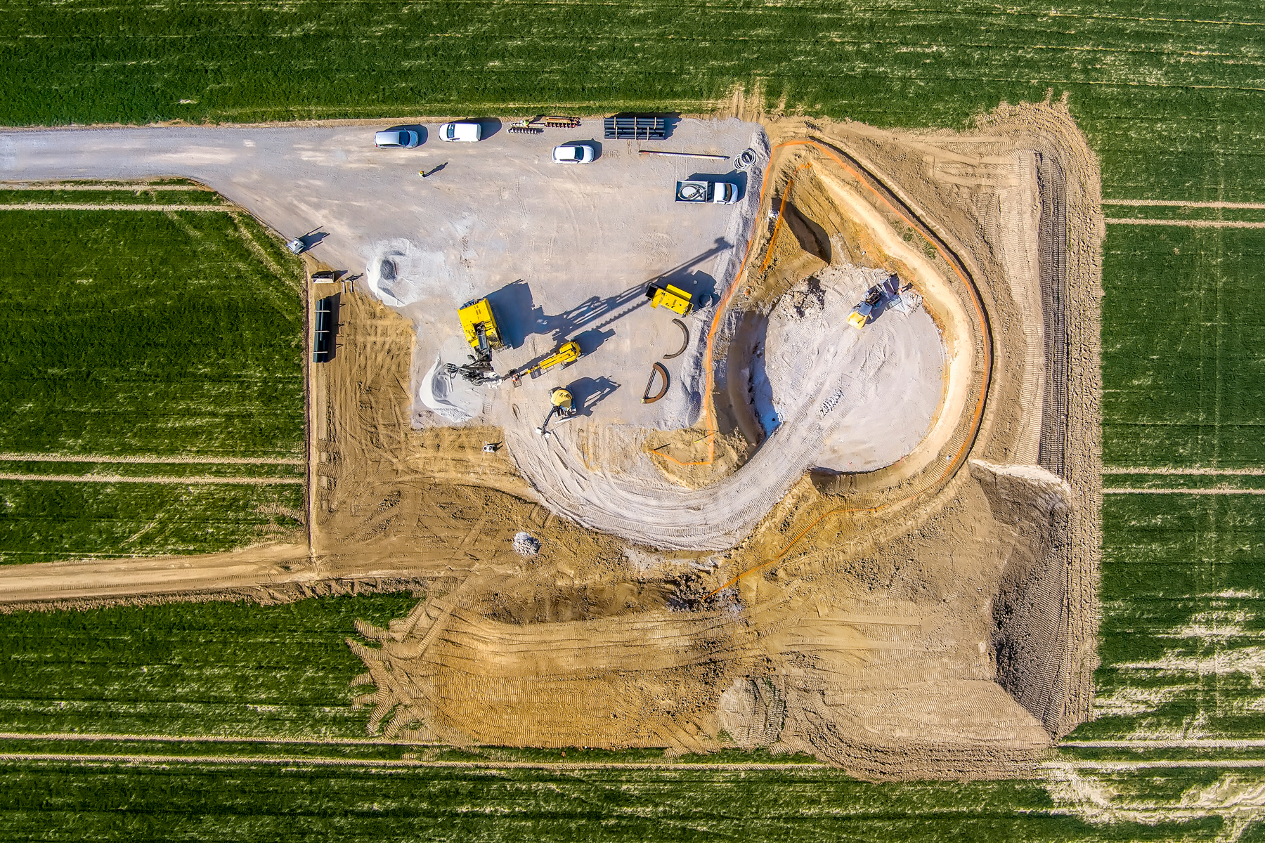 photographie au drone chantier éolien tortefontaine keller Anteale