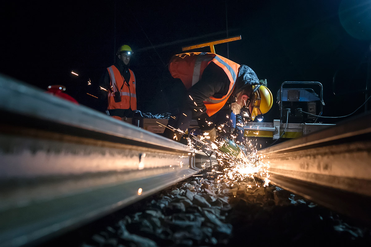 Reportage photos pour la SNCF sur le travail de la maintenance des rails